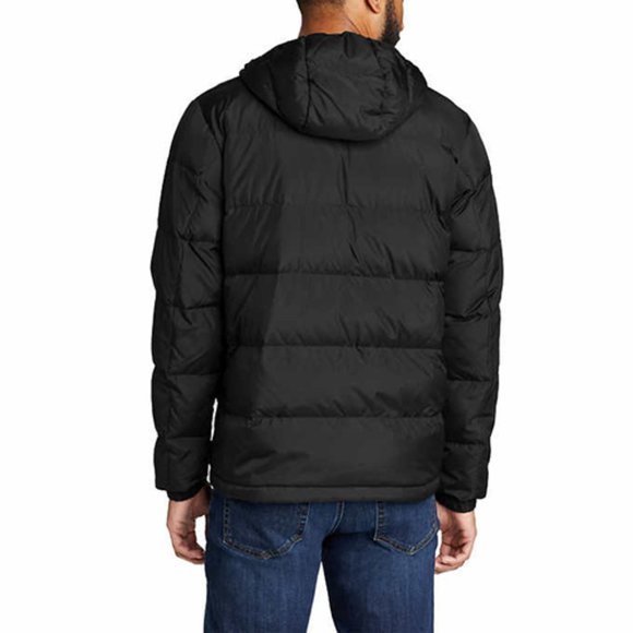 Men’s Hooded Down Black Jacket Eddie Bauer - Picture 9 of 14